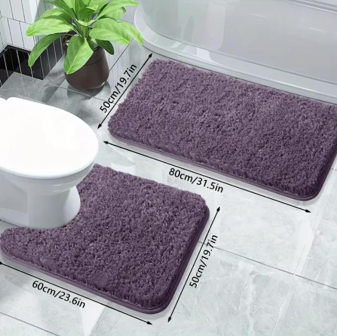 Bathroom Absorbent Floor Mat Home Bathroom Floormat Quick Drying U-shaped Toilet Cushion Carpet Bathroom Accessories At The Entrance of The Toilet