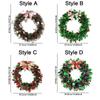 Handmade Christmas Color Strip Wreath Colorful Christmas Decoration Wreath  Indoor
