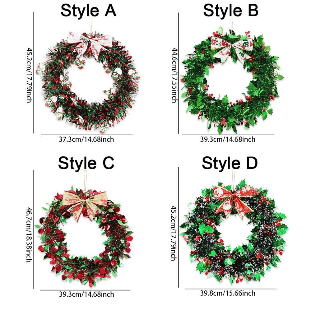 Handmade Christmas Color Strip Wreath Colorful Christmas Decoration Wreath  Indoor
