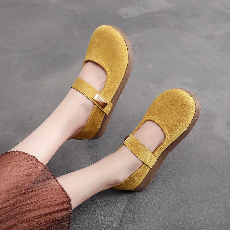 

Женские весенне-летние ретро туфли Мэри Джейн, нескользящие, на мягкой подошве, износостойкие, на плоской подошве, тканевые туфли 35