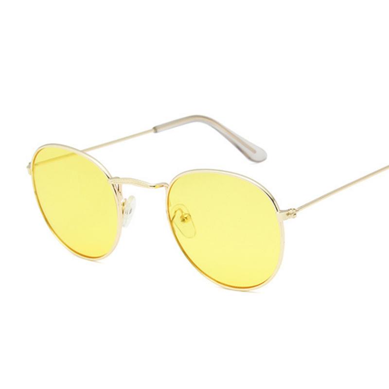 Brand Designer Round Retro Sunglasses Man Classic Vintage Sun Glasses Male Small Frame Metal Outdoor Travel