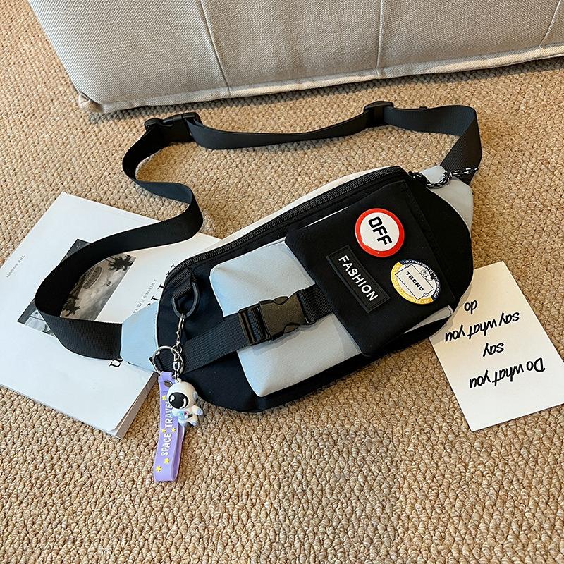 Trendy Brand Couple Breast Bag Men's and Women's New Korean Version Student Messenger Bag Fashion Leisure Sports Storage Bag