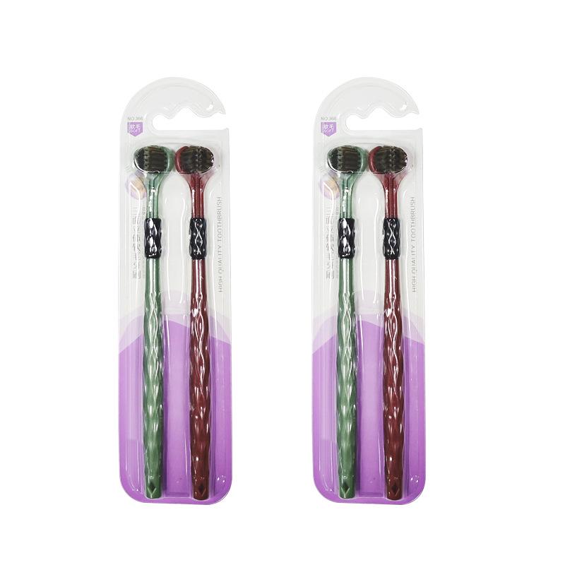 

«Трехсторонняя мягкая щетина, многофункциональная, U-образная зубная щетка для чистки десен и языка»