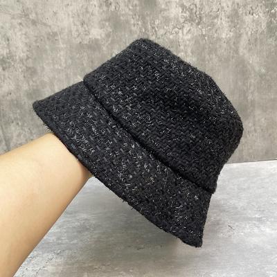 Xiaoxiang Style Tweed Retro Octagonal Hat Women'S Season Beret Versatile Fisherman Hat Shows Small Face