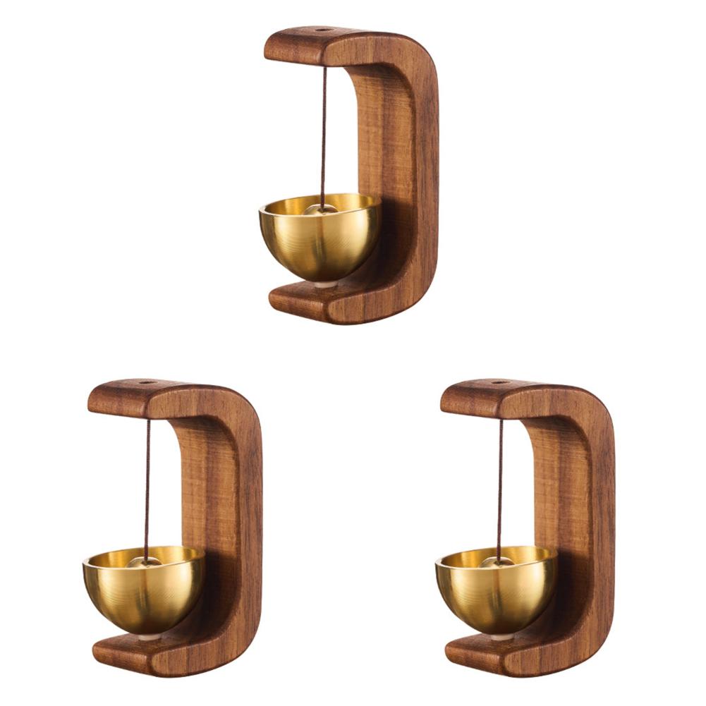 Wooden Wind Chimes Solid Wooden Doorbells Wireless Doorbell Entrance Door Bell Decor for Home Office Hanging Decorations