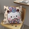 Bear Cartoon Kawaii D-Dudu B-Bubu Maple Design Cushion Cover Happy Autumn Harvest decor Holiday Decorati Pillow Cover