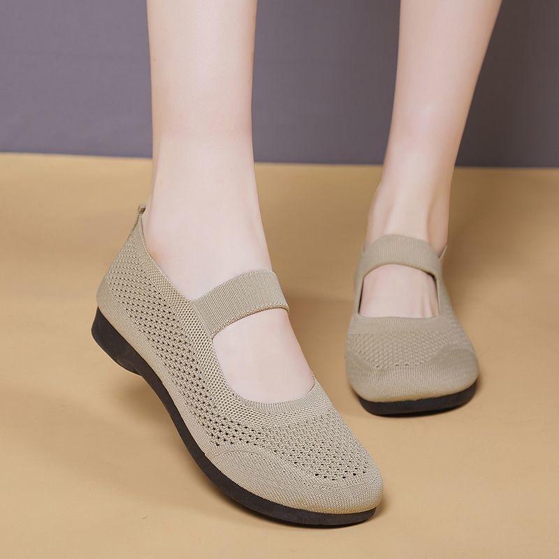 

Summer new cloth shoes breathable mesh soft-soled shoes fly-woven mesh middle-aged and elderly single shoes 36