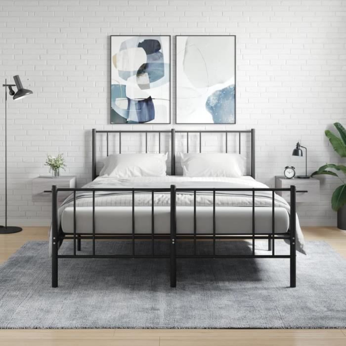 VidaXL Wall-mounted Bedside Tables 2 Pcs Sonoma Grey 35x35x20 Cm 829849