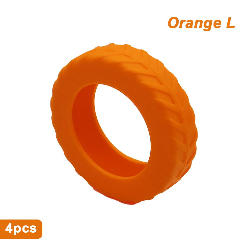 

Утолщенная текстура силиконового колеса протектор для багажа уменьшает шум дорожный чемодан колеса чехол аксессуары для багажа L оранжевый
