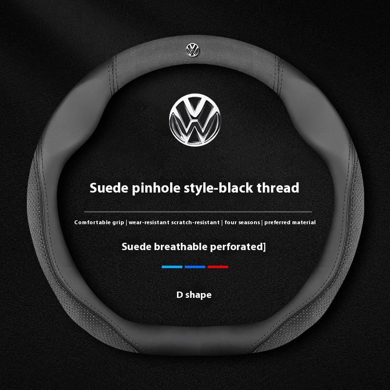 Volkswagen R Magotan Jeeta Passat Golf 5 GTI Beetle Tiguan Touareg Polo T-ROC T-Cross Husa din Piele Anti-Alunecare pentru Volan