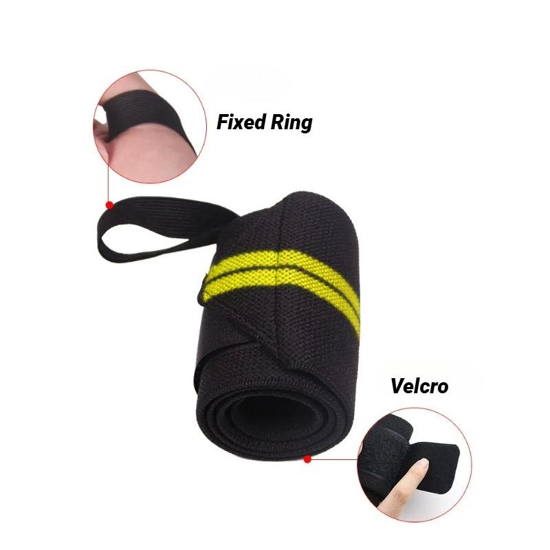Durable And Safe 2Pcs Compression Wrist Strap Elastic Brace Weight Lifting Bandage Wrap To Prevent Sprain Gym Wraps Straps Working Out Protection