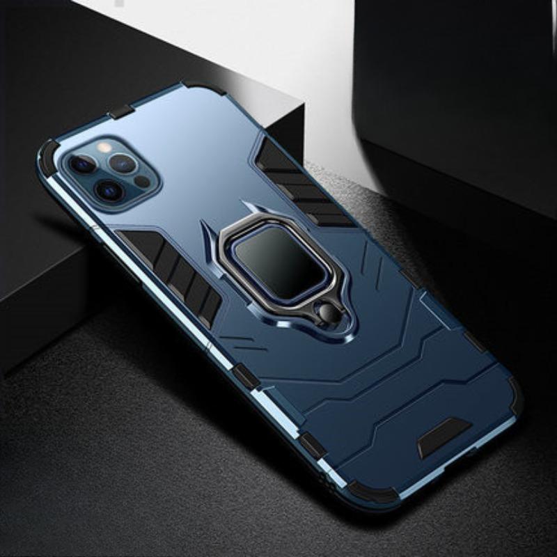 

Применимо к чехлу для телефона iPhone16, броня Черной Пантеры 14 подставка-кольцо, Apple 15pro автомобильный магнитный защитный чехол X iPhone16 синий