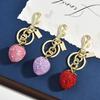 Hete Sleutelhanger Schattige Fruit Diamant Aardbei Sleutelhanger Hanger Volle Diamant Aardbei Tas Hanger Vrouwelijk