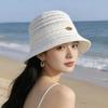 Shade fisherman hat women's summer new knitted straw hat seaside sun protection straw hat