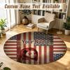 Round Rug Custom NameLana Del Rey Pattern Non Slip Carpet Home Floor Decor