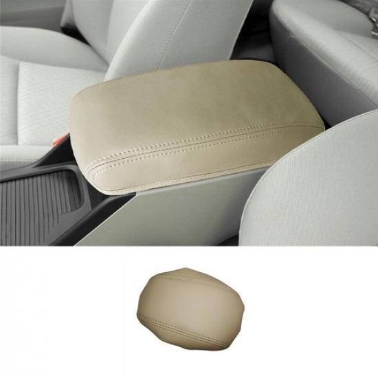 Beige Leather Car Inner Armrest Box Cover Case For Honda Civic 9Th 12 13 14 15