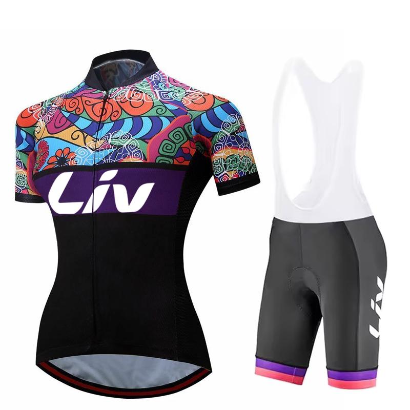 2026  Breathable Cycling Suit Set  Women's Cycling Bib Sponge Pad Cycling Sportswear Short Sleeved Cycling Jersey Outdoor Quick Drying Cycling Set