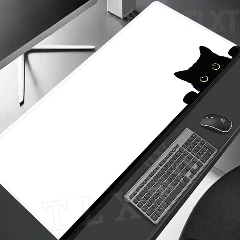 Kawaii Mouse Pads Cute Cat Mousepad Large Mouse Mat Big Purple Desk Pads Non-Slip Rubber Laptop Computer Keyboard Table Mats