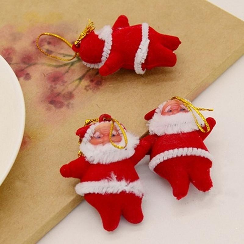10Pcs1set Christmas Tree Ornaments Santa Claus Xmas Tree Hanging Decoration