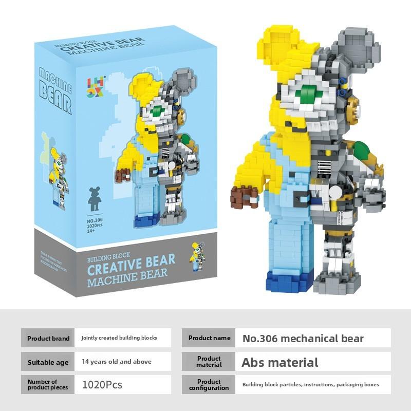 Plastic Assembles Abs Building Blocks Set Toy With Gloomy Bear Design Gifts For