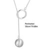 Brushed Balls Pendant Necklace Round Ball Long Necklace Fashionable Geometric Collarbone Chain Metal Jewelry Neck Accessory