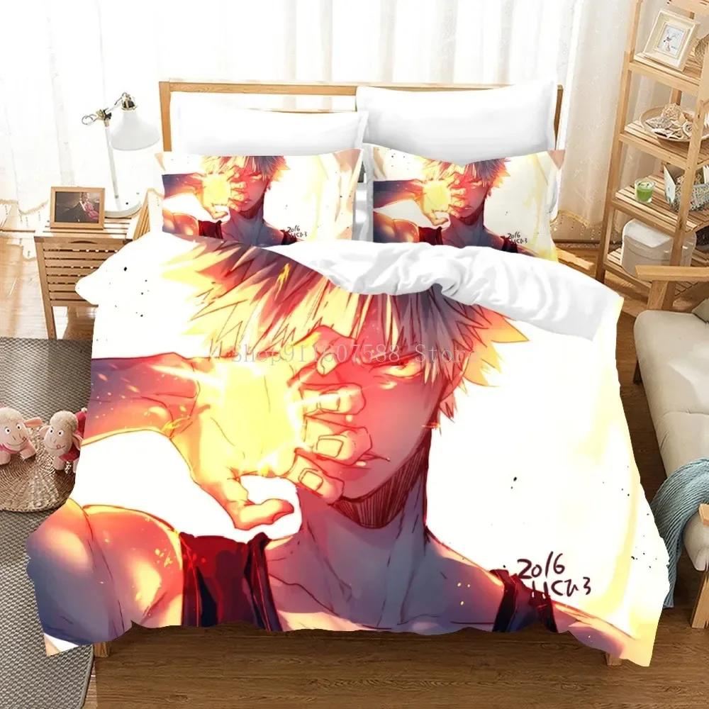 Japan Anime My Hero Academia Bequeme Bettdecke Bettbezug Kissenbezug Bettwäscheset Kinder Schlafzimmer Dekoration Heimtextil