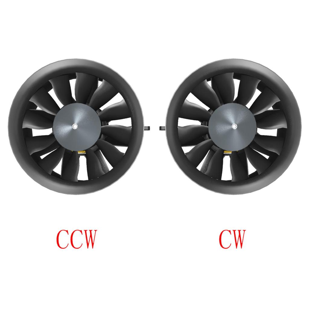 QX-MOTOR 80mm Turbojet Ducted Fan Brushless Motor for Model Aircraft with Forward & Reverse Propellers