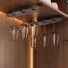Space Aluminum Upside Down Wine Glass Holder Punch-free Inverted Goblets Rack Wine Glass Rack  Bar