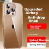 IPhone 16 ProMax Shockproof Case, Full Protection Anti-Drop Airbag Transparent Soft TPU - Transparent White