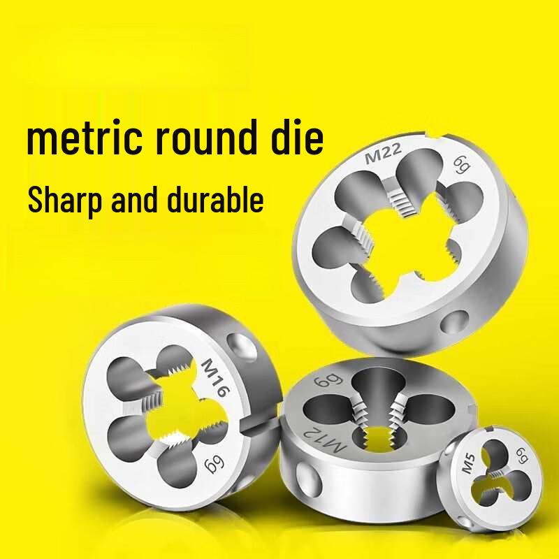Metric Fine Thread Round Die Set