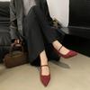 Fashion 2025 Summer Trend Pumps Women High Heels Wedges Elegant Mary Jane Shoes Pointed Toe Heeled Sandals Woman