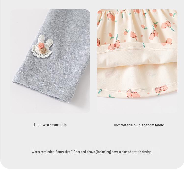 Süßes Baby Mädchen Baumwoll-Zweiteiler-Set für Frühling & Herbst