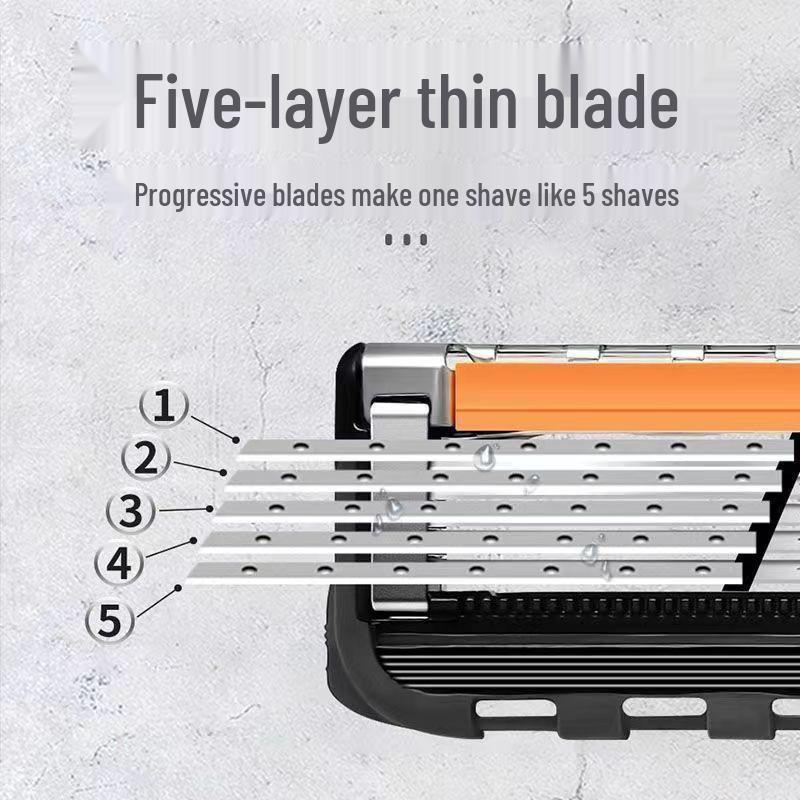 New Ultra-Thin Five-Layer Stainless Steel Double-Sided Razor Head Replacement