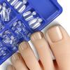 Set da 100 Pezzi di Unghie Finte Rimovibili per Piedi, Unghie Artificiali a Copertura Totale di Varie Misure per Applicazione e Sostituzione Nail Art Pedicure
