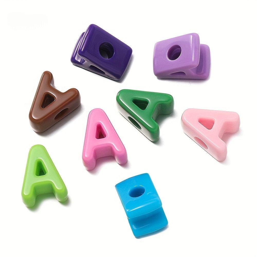 50Pcs DIY Acrylic Pendant Y2K Jewelry Making Charm Minimalist Letter Pendant  Jewelry Accessories