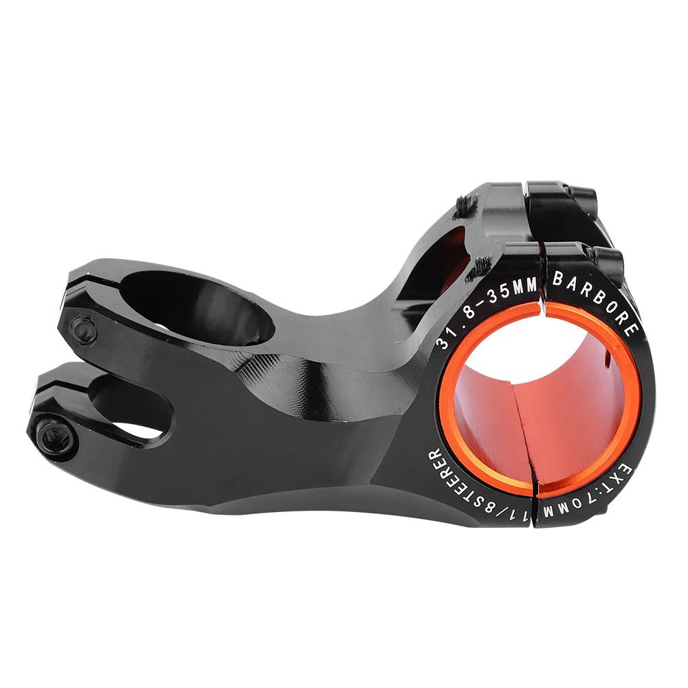 Mountain Bicycle  17 Degree Alunimium Alloy Bike Tube Stem 31.8mm Replacement (Black)