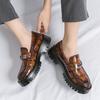 Fashion Fashion Leather Men Footwear Slip On Quality Office Formal Shoes Wedding Party Men Dress Shoes Breath Driving Lazy Loafers Shoes