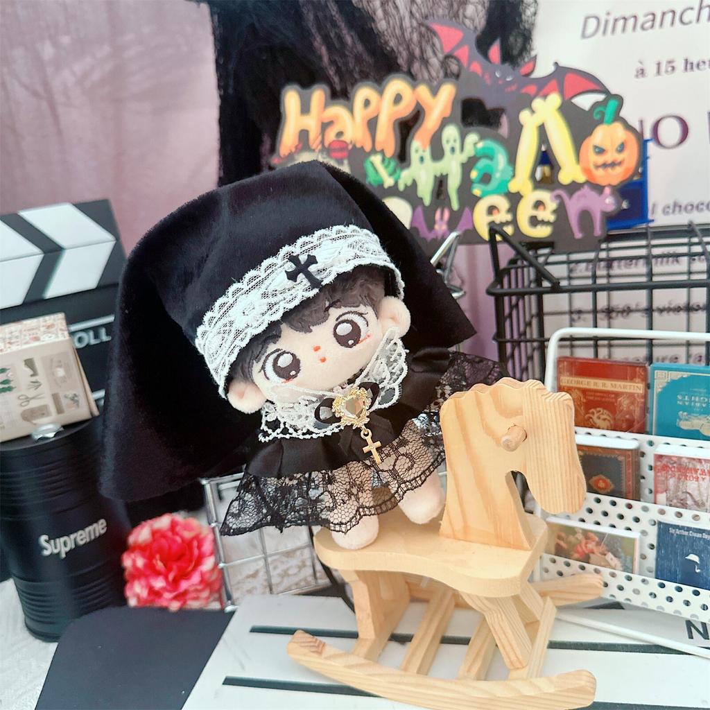 Gothic Nun Vow Outfit for 10cm/15cm Labubu Dolls