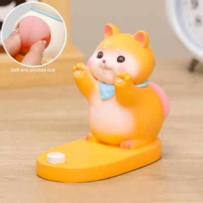 Cartoon Tier Handy Halter Schwein Hund Bunny Panda Harz Figurine Statue Skulptur Mobile
