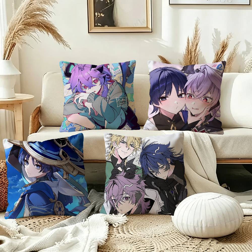 Durin wanderer Genshin Impact Cushion Cover Pillowcase Upholstery Sofa Throw Pillow Home Decor Pillowcas