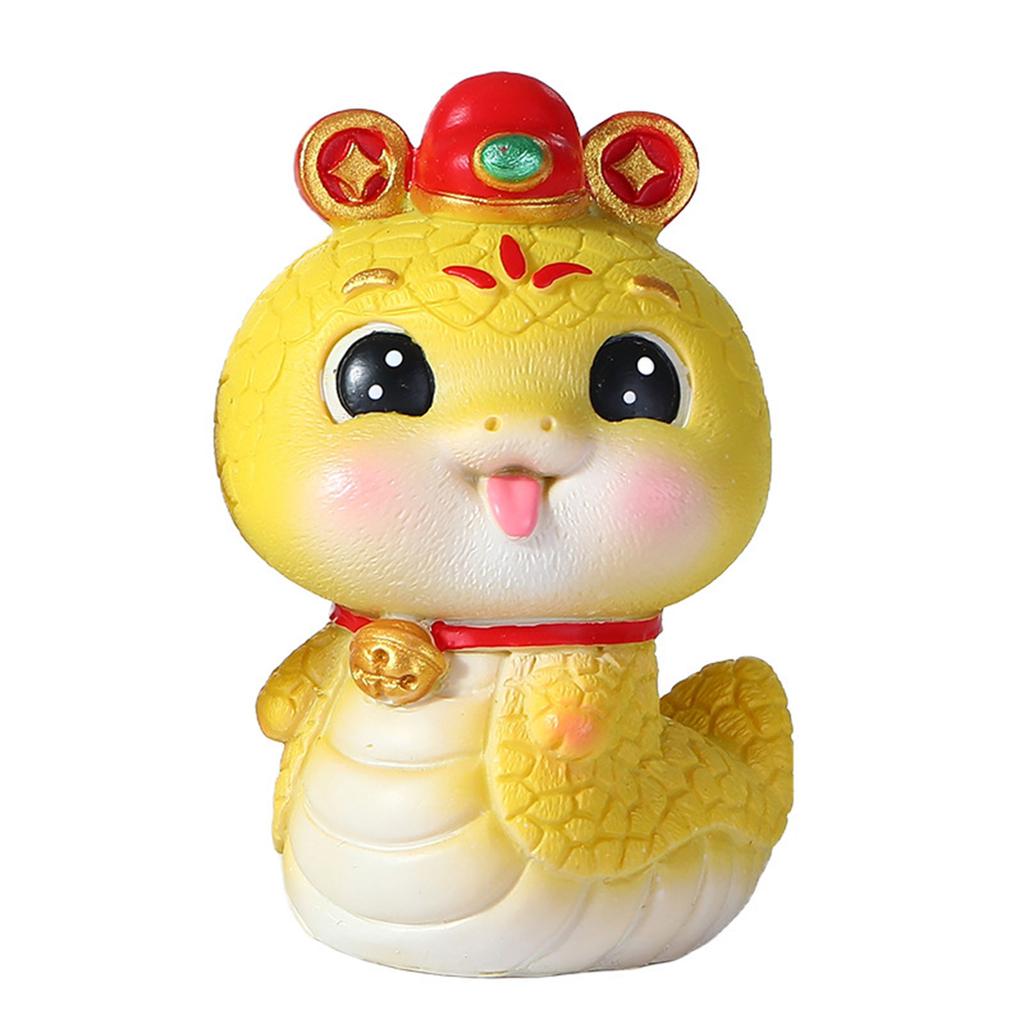 Chinese Zodiac Year Snake Figurine Home Decoration Flower Vase Snake Statues for Prosperity Resin Craft Cartoon Decors