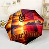 Galatasaray1 Personalized Name Umbrella Compact Travel Automatic Umbrella Sturdy 8-Rib Shaft Lightweight for Outdoor Daily Use Fashionable
