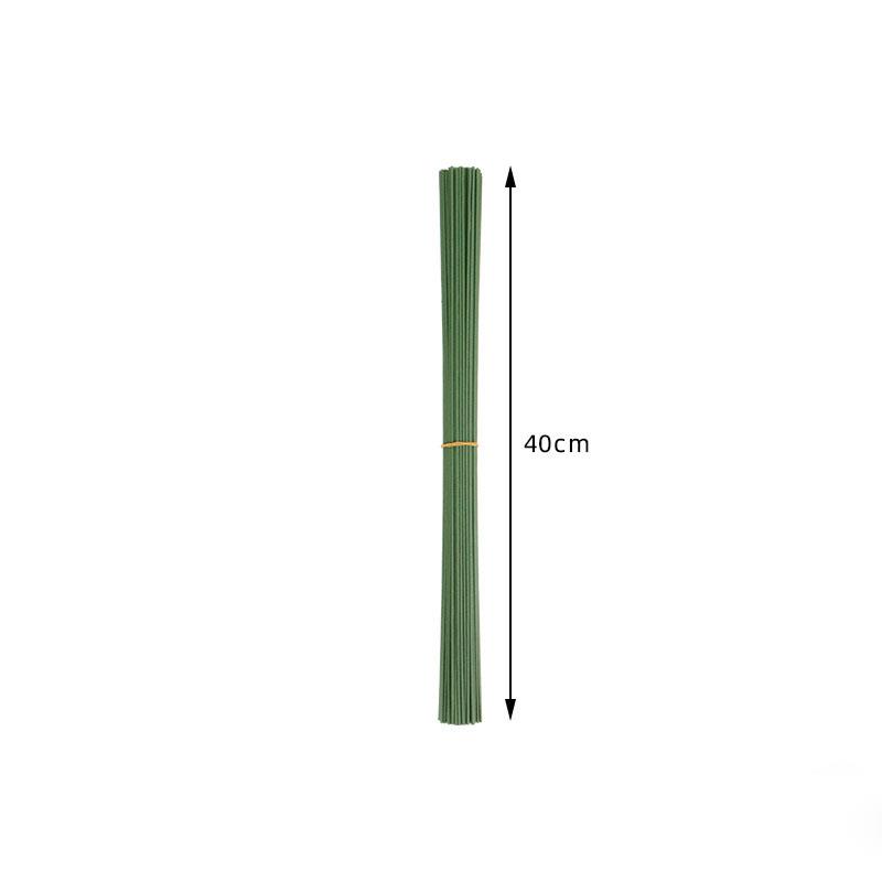 50pcs 15-40cm Artificial Green Flower Stem Sticks With Wire Stem DIY Floral Material Handmade For Wedding Home Decoration