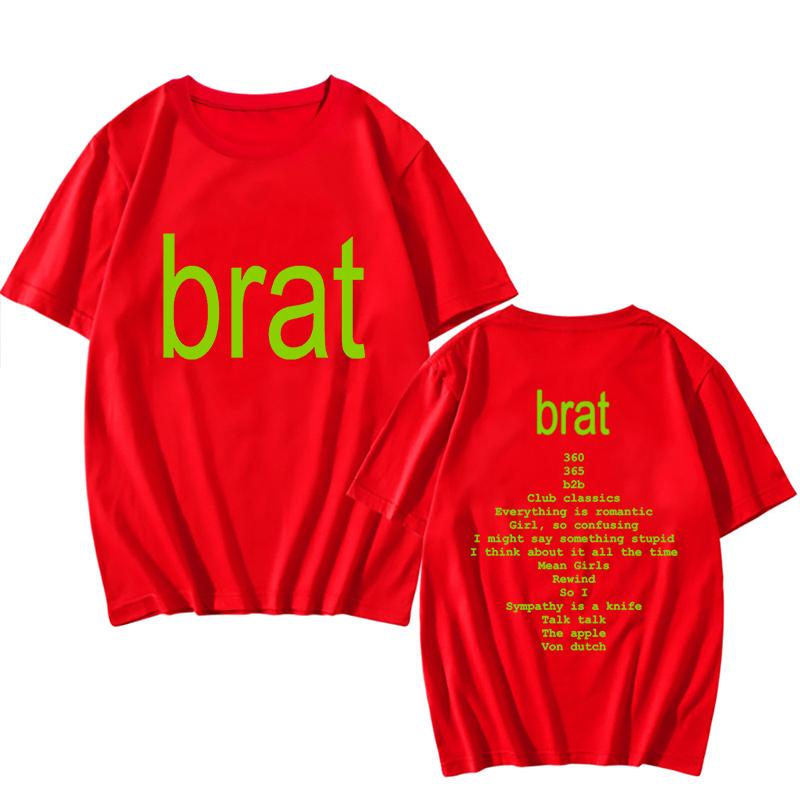 Charli xcx Brat T Shirt Unisex Harajuku Ästhetische Fans Unisex T-shirt Unisex Sommer Baumwolle Tees Shirts Harajuku Vintage Streetwear