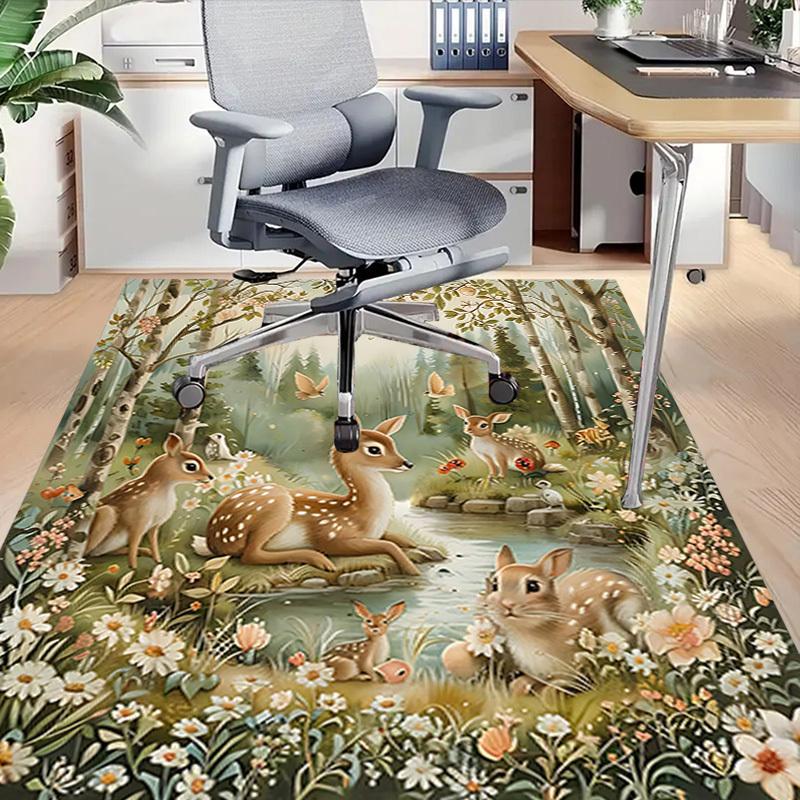 1PC Forest Animals Extra Large Non Slip Floor carpet, Office, family, bedroom Large Area Rug Indoor Rugs, Vibrant Colors