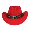 Cowboy hat retro jazz hat western cowboy woolen top hat felt hat retro imitation sheep hat cowboy hat