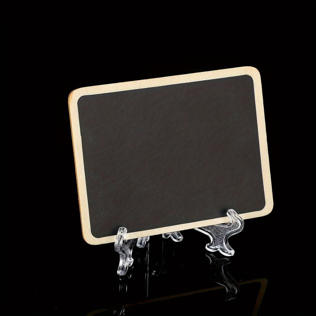 Set of 52 Clear Plastic Classic Style Easels - Display Stand Plate Holders for Pictures, Artworks, and Plaques