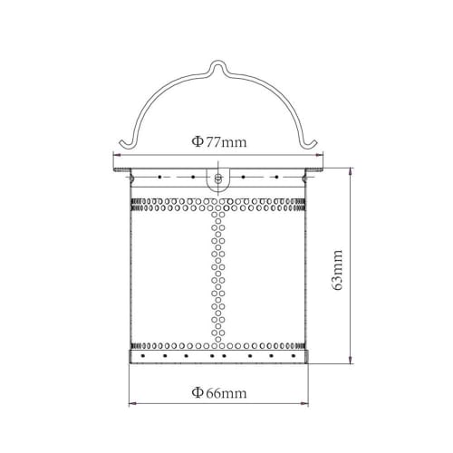 Haisuiko Kitchen Garbage Disposal, Diameter 77mm X Height 63mm, QS197C003