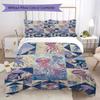 Ocean Retro Pattern Bedding Uilt Set Uilt Cover Pillowcase Home Decoration Birthday Gift (1 * Duvet Cover + 2 * Pillowcase  Without Core)80