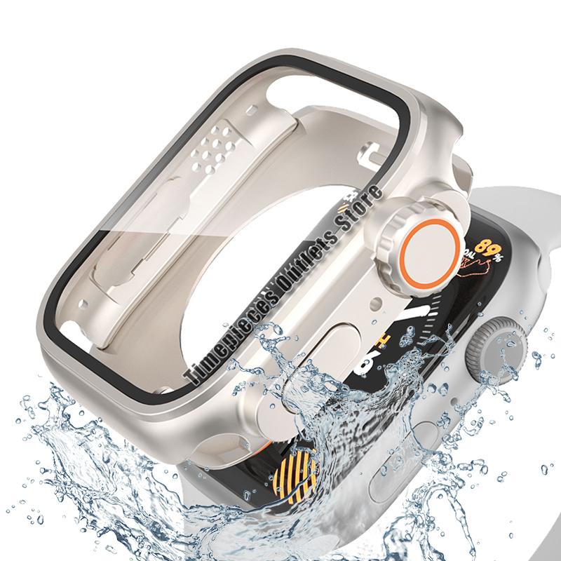 Waterproof Change to Ultra Case For Apple Watch 8 7 45mm 41mm 360°Full Cover For iWatch 6 5 4 44mm 40mm Upgrade to Ultra 49mm